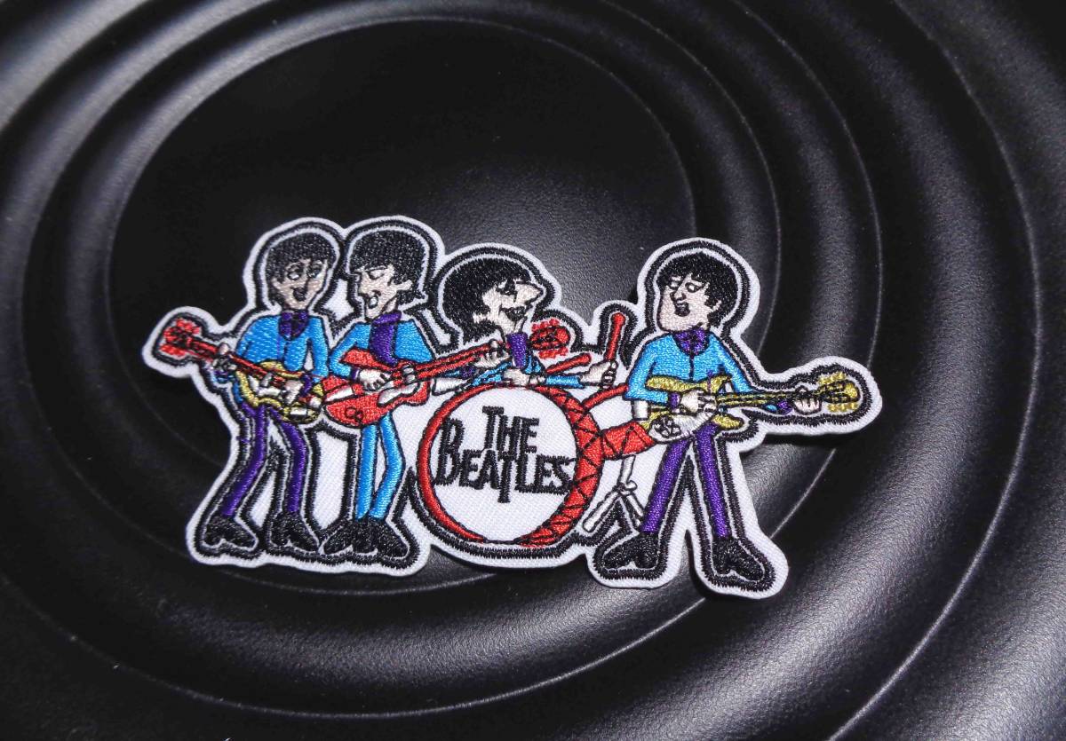UK４人組◎新品ビートルズThe Beatles刺繍ワッペン（パッチ）■イギリス　ミュージック音楽ミュージシャン楽器　仲間アーティスト◇激シブ