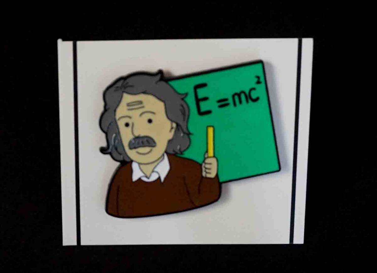  緑黒板博士 金属 ◆新品 『Einstein/アインシュタイン』 ■Chemistry of life ピンバッジ バッチ ■■数学　物理 　中学　高校　大学受験
