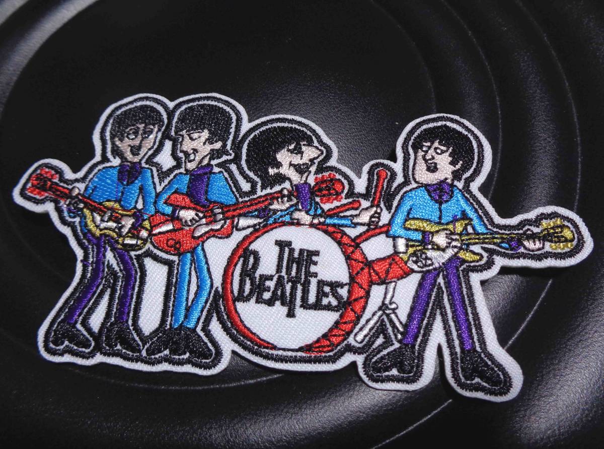 UK４人組◎新品ビートルズThe Beatles刺繍ワッペン（パッチ）■イギリス　ミュージック音楽ミュージシャン楽器　仲間アーティスト◇激シブ