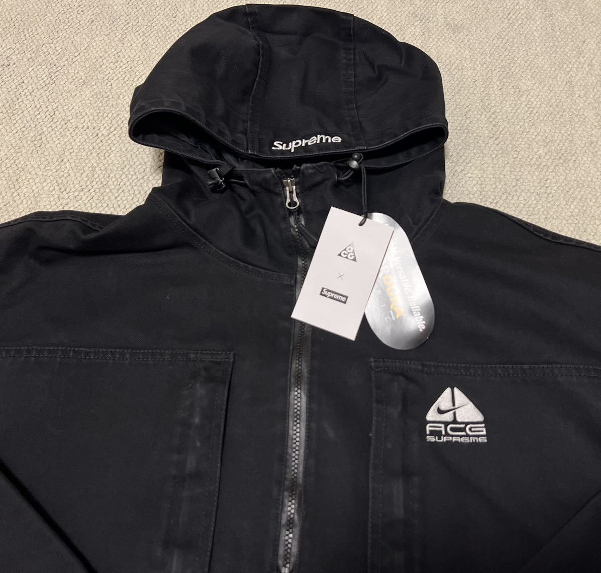 新品 国内正規 Supreme x Nike ACG Black Denim Pullover box north