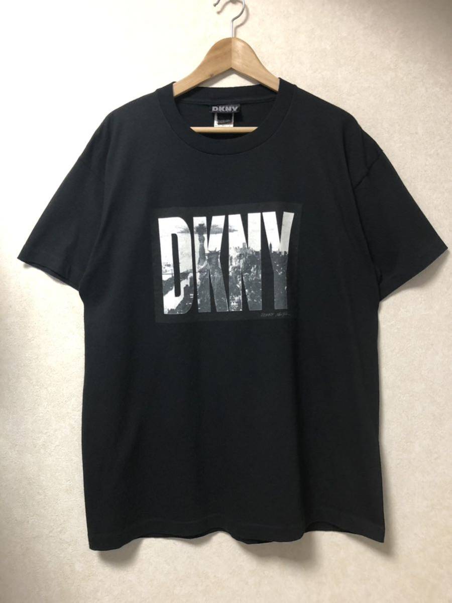USA製◎90's DKNY 自由の女神 ビンテージ tシャツ 黒 M ダナキャラン ニューヨーク 90s OLD 米国製 ブラック_画像2