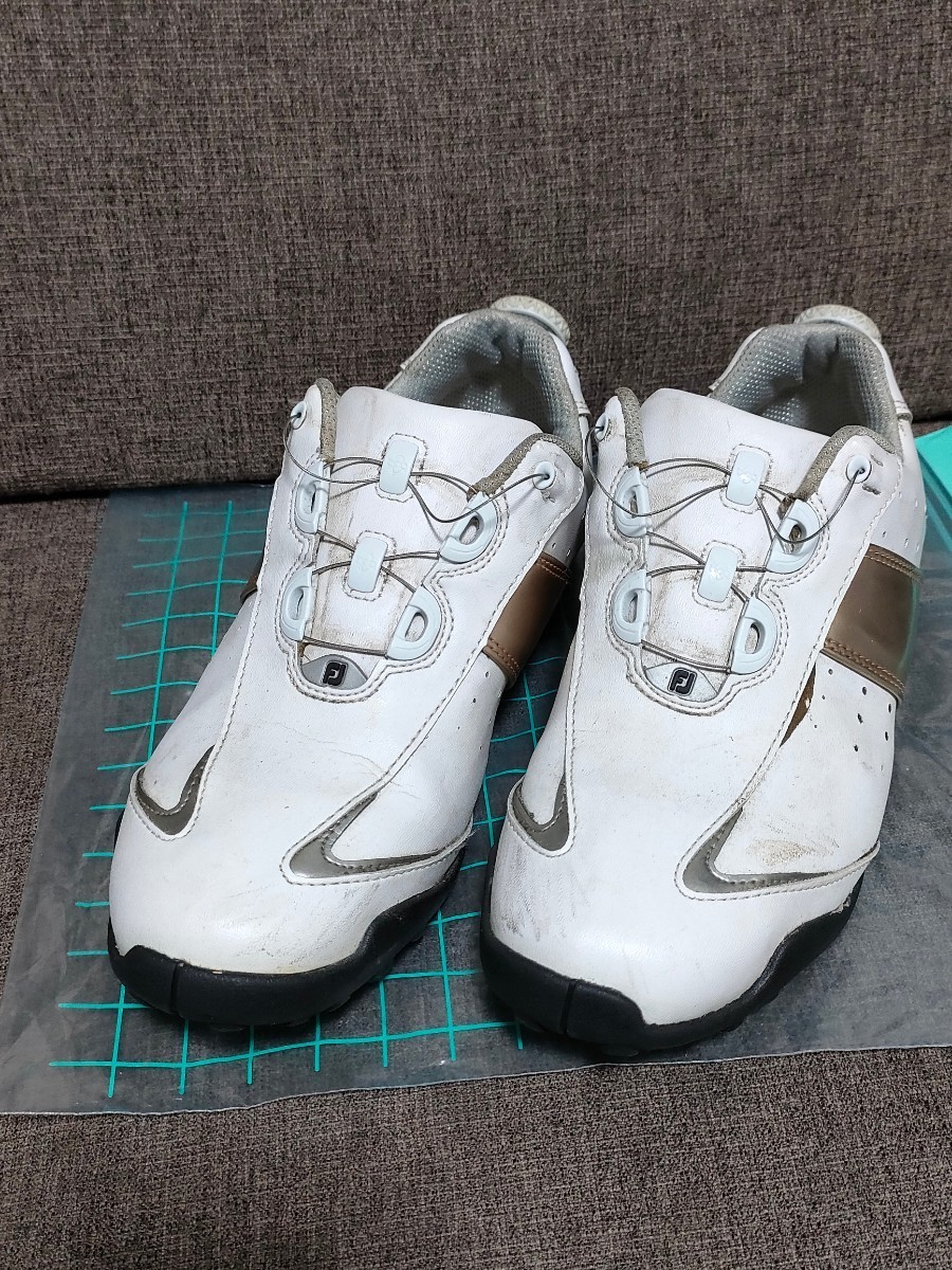 ☆【FOOTJOY】ゴルフシューズ☆ダイヤル☆24cm☆レディース☆USED【183】_画像1