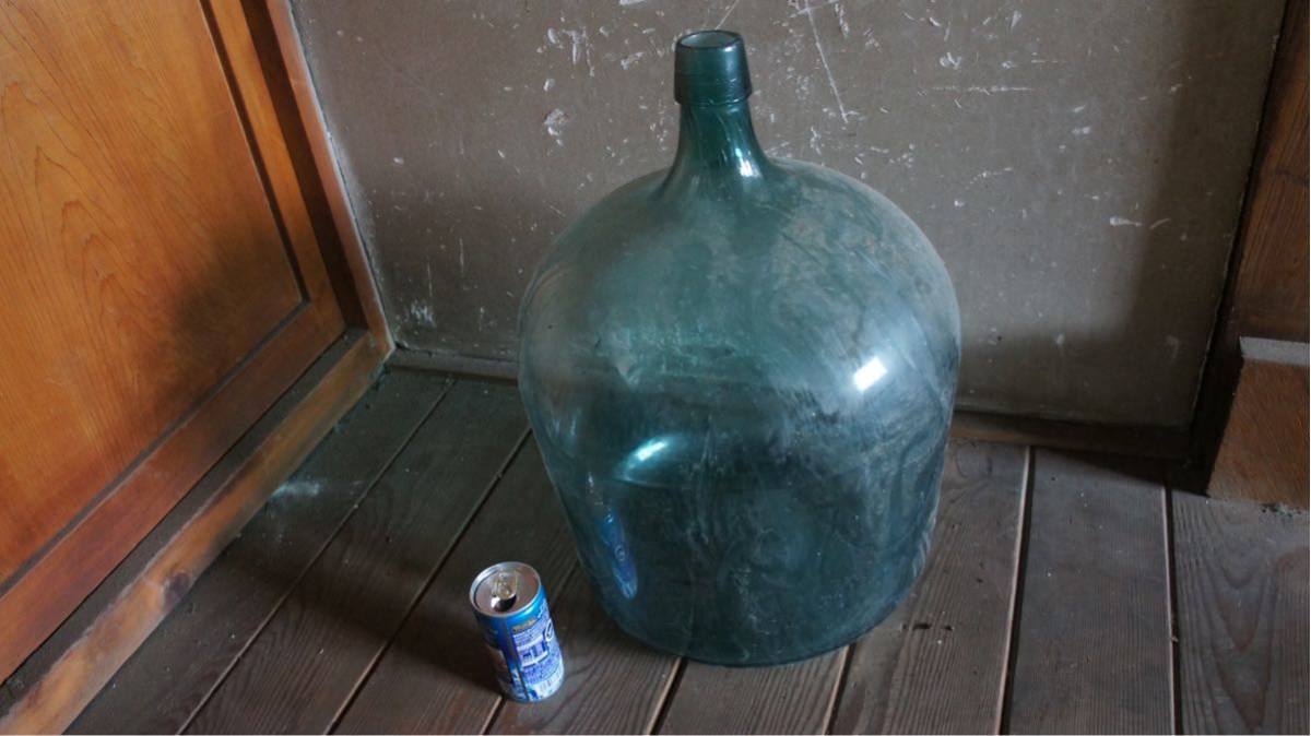 ガラス瓶 古道具 アンティーク 昭和レトロ ビンテージガラスボトル デミジョンボトル