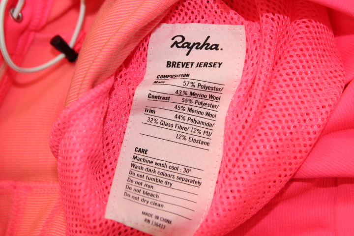 未使用 Rapha (ラファ) Long sleeve brevet jersey / Mサイズ / ピンク / サイクルジャケット ジャージ / 自転車_画像6