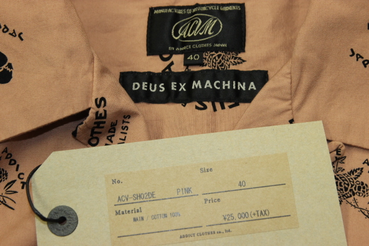 新品 DEUS EX MACHINA × ADDICT CLOTHES (デウスエクスマキナ アディクトクローズ) オープンカラー リゾートシャツ / 40 / 総柄 / 長袖_画像4