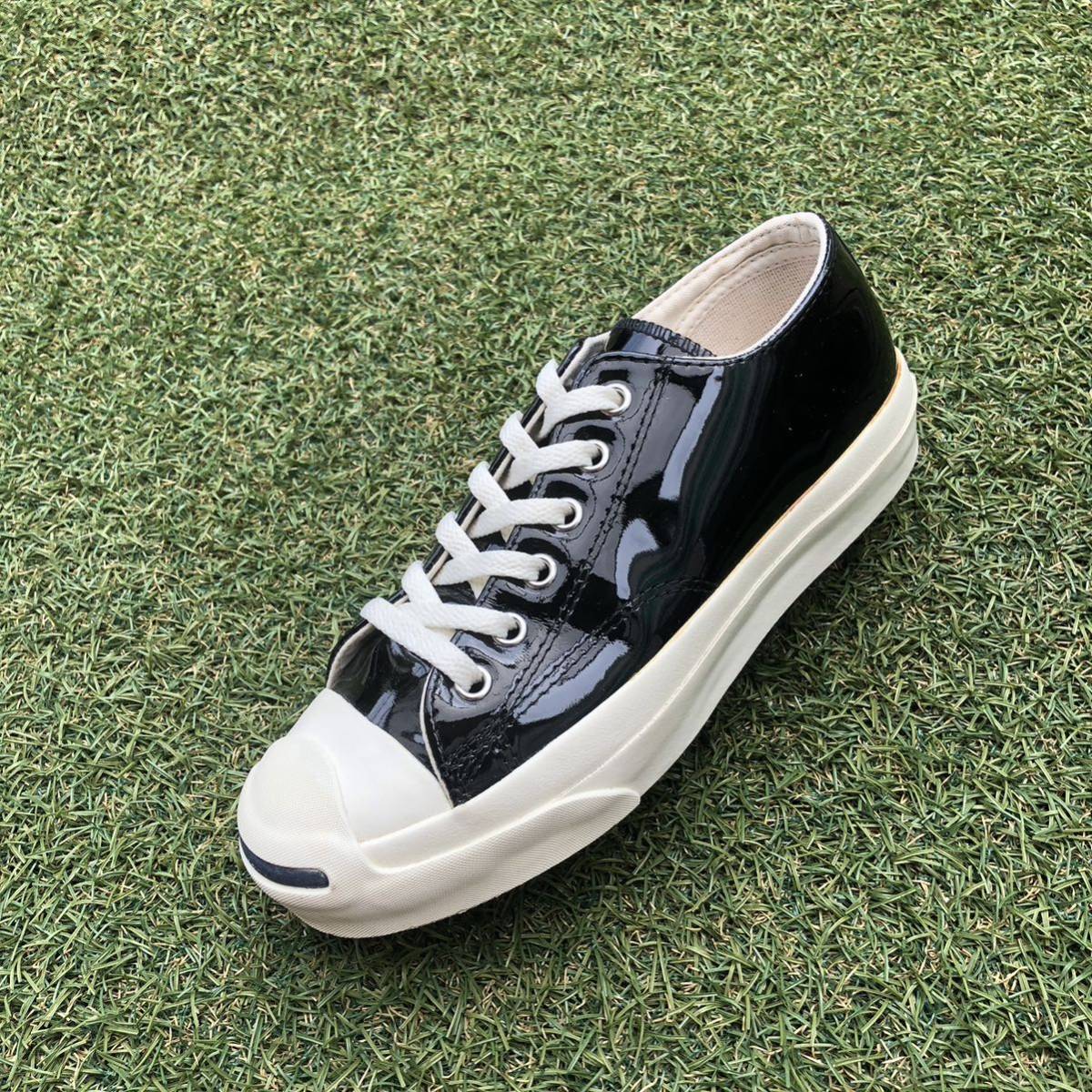 美品23 converse×BEAMS JACK PURCELL RET コンバース×ビームス ジャックパーセル エナメルレザー HW27_画像1