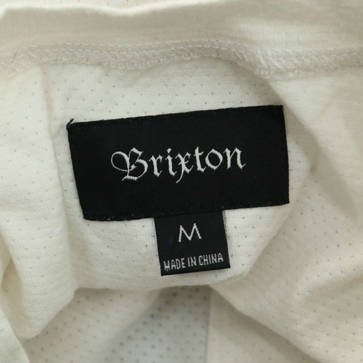 BRIXTON ...  big   лого  ★  короткие рукава  ... гриф    база  мяч  ветер   сетка  ...  футболка  Sz.M　 мужской   белый 　A3T04374_4#D