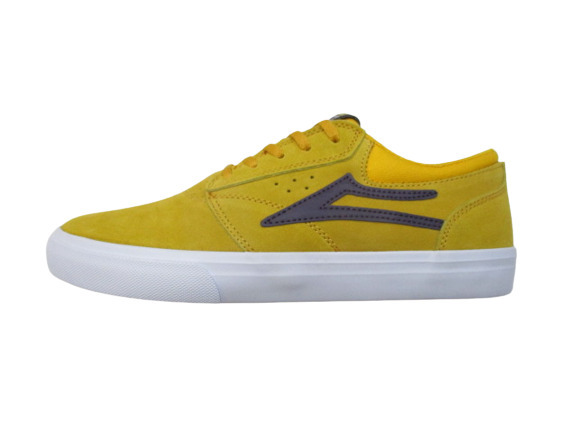 最安☆新品 LAKAI ラカイ GRIFFIN グリフィン GOLD SUEDE イエローxパープル レイカーズカラー SIZE:US9(27cm).es etnies エトニーズ_画像2