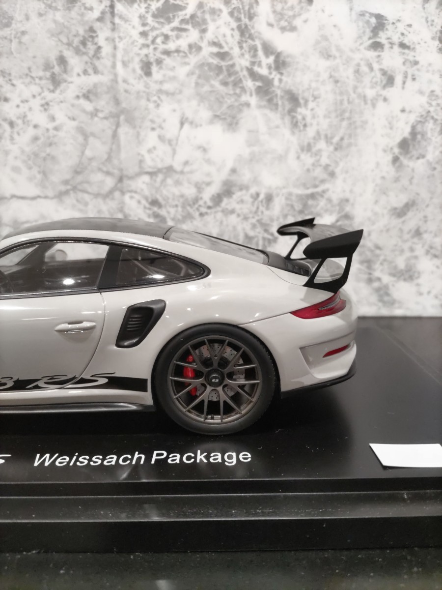 1/18 Spark PORSCHE 911 GT3 RS Weissach Package ポルシェ ディーラー 特注 別注 911台限定 バイザッサ ヴァイザッハ スパーク_画像4