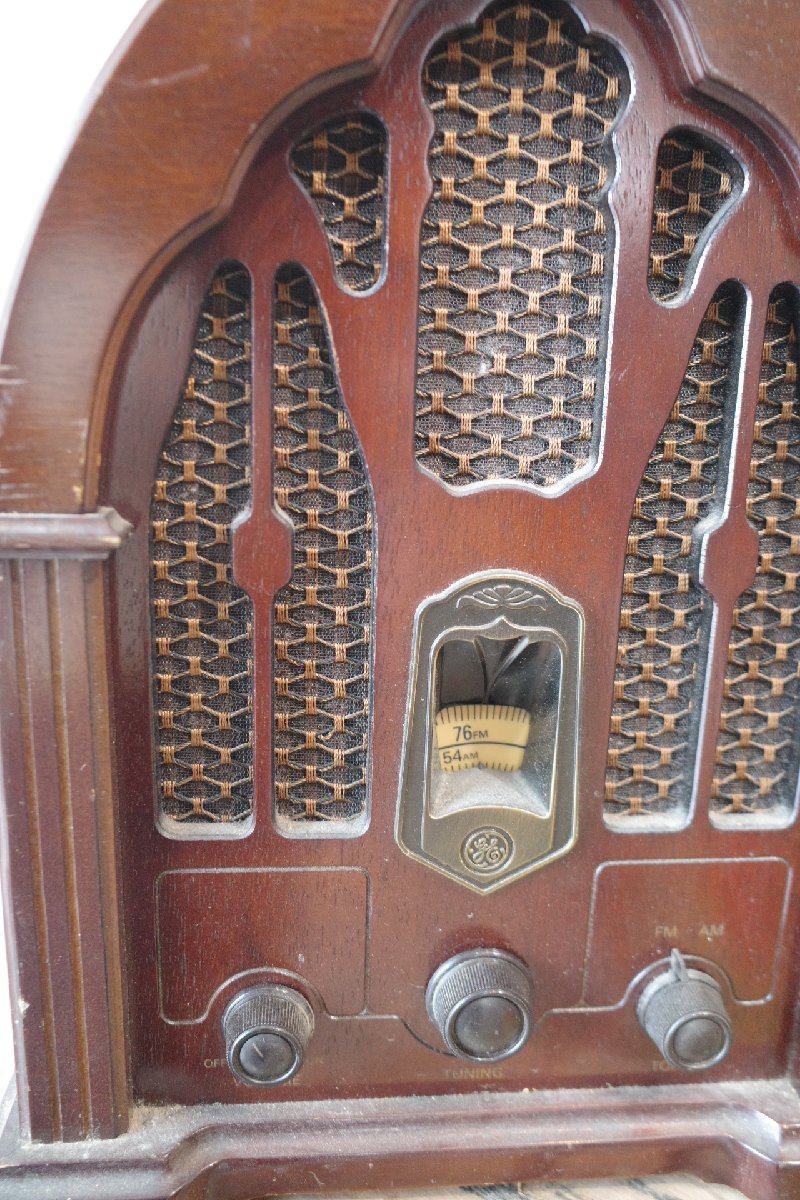 ○レトロ GE/THOMSON トムソン ラジオ Model 7-4100J 木製古道具のgplus広島2304ｋ_画像3