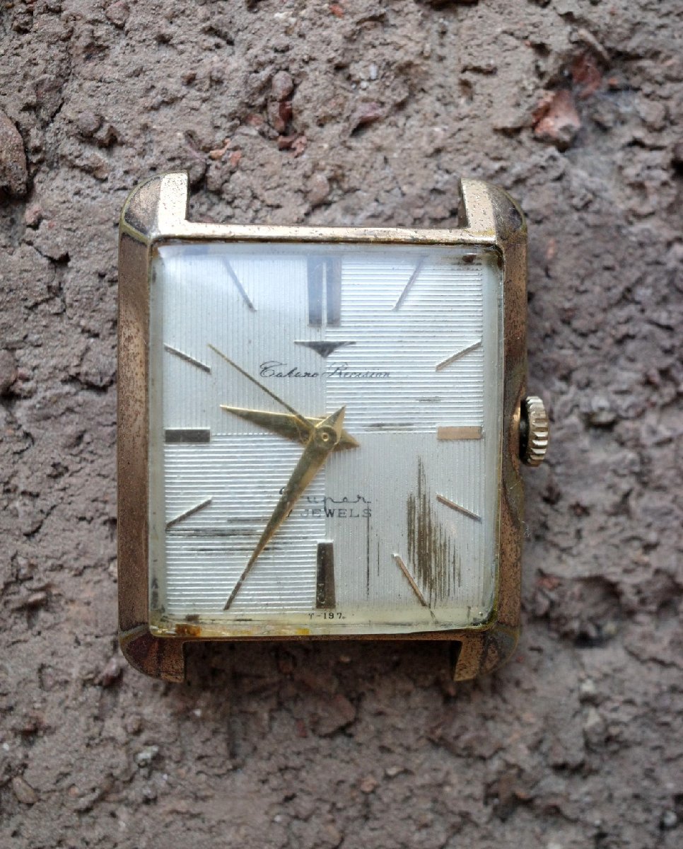 ○TAKANO/タカノ　手巻き腕時計　スーパー 17石 角型　古道具のgplus広島2304ｋ_画像1