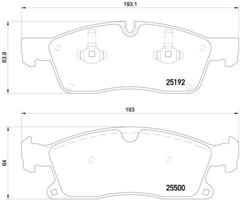 ブレンボ ブラックパッド フロント左右セット ブレーキパッド GLクラス X166 166824 P50 109 brembo BLACK PAD ブレーキパット