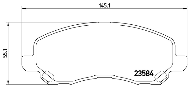 ブレンボ ブラックパッド フロント左右セット ブレーキパッド ギャランフォルティススポーツバック CX6A P11 026 brembo BLACK PAD_画像4