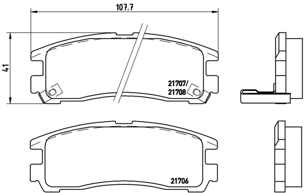 ブレンボ ブラックパッド リア左右セット ブレーキパッド RVR N11W P54 012 brembo BLACK PAD ブレーキパット