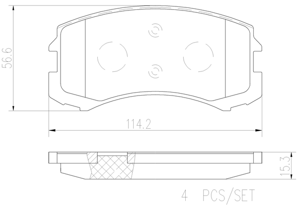 ブレンボ セラミックパッド フロント左右セット ブレーキパッド ランサー(セディア)ワゴン CS5W P54 041N 取付セット brembo CERAMIC PAD_画像4