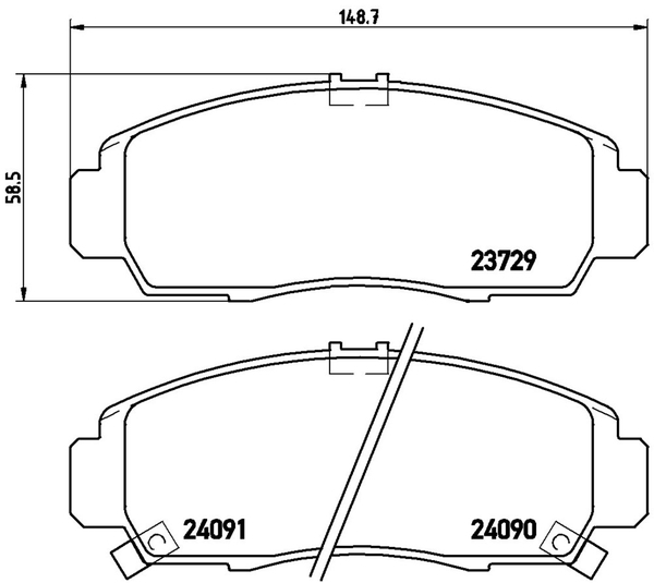 ブレンボ エクストラパッド フロント左右セット ブレーキパッド アコードワゴン CM1 P28 034X 取付セット brembo XTRA PAD ブレーキパット_画像3