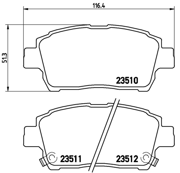 ブレンボ ブラックパッド フロント左右セット ブレーキパッド プリウス NHW20 P83 051 brembo BLACK PAD ブレーキパット