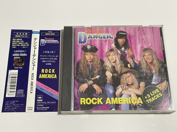 国内盤CD デンジャー・デンジャー Danger Danger『Rock America +3』CBS/SONY CSCS-5246 帯つき_画像1