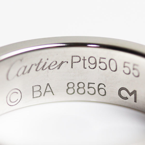 CARTIER カルティエ Pt950プラチナ ラブ 1Pダイヤ リング・指輪 B4046755 15号 55 12.3g レディース 中古 美品_画像5