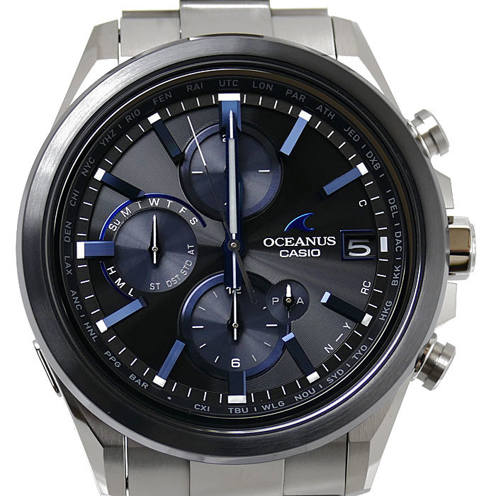 正規販売店】 【CASIO 黒チタン電波タイドグラフ】 OCW-M700TBJ