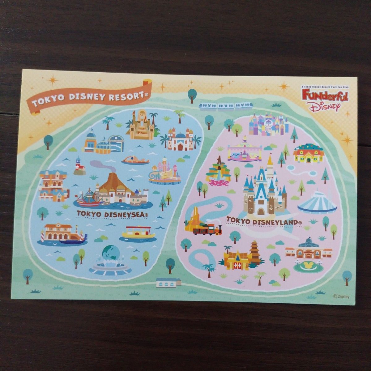 Disney　ファンダブルディズニー　ティシュボックスカバー　ポストカード3枚