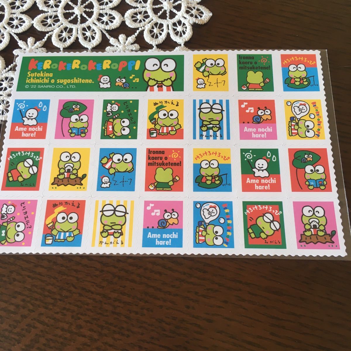  Sanrio stamp manner seal stamp decoration postage 84 new goods seal sticker Kero Kero Keroppi 