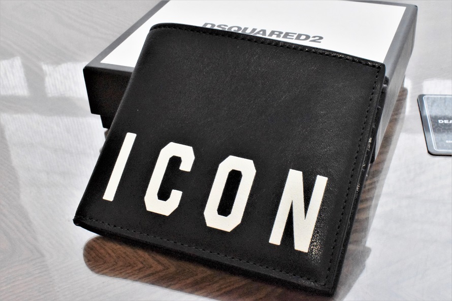 DSQUARED2 ディースクエアード ICON leather Bi-fold wallet コインレス スムースレザー 二つ折り 財布 未使用の画像4