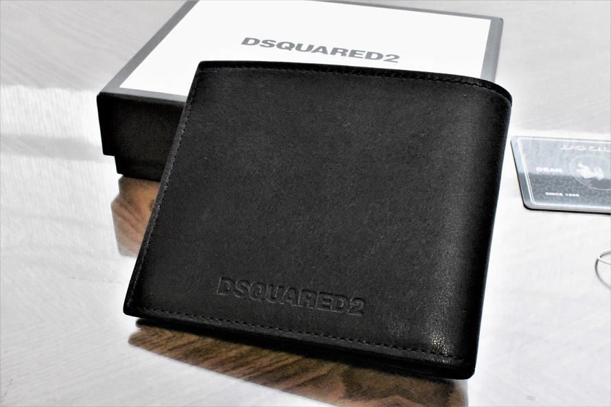 DSQUARED2 ディースクエアード ICON leather Bi-fold wallet コインレス スムースレザー 二つ折り 財布 未使用の画像2