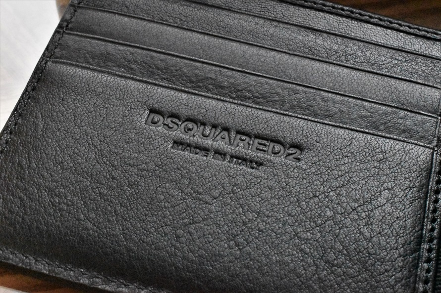 DSQUARED2 ディースクエアード ICON leather Bi-fold wallet コインレス スムースレザー 二つ折り 財布 未使用の画像6