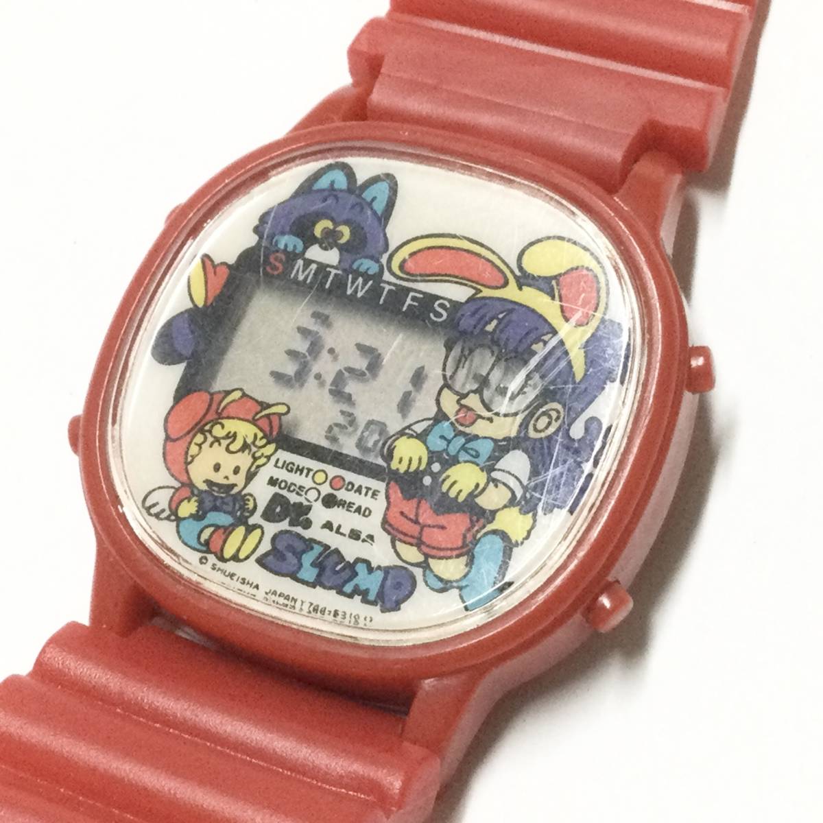 [ Showa Retro * rare ] Seiko SEIKO Dr. slump Arale-chan digital wristwatch Dr. Slump anime manga Toriyama Akira 