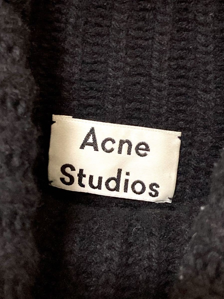 アクネストゥディオズ　acne studios タートルネック　ウール　ニット　セーター　黒 ロング　ワイド　厚手　レディース　プルオーバー