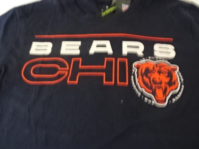 USA購入 ナイキ【Nike】製 NFL アメリカンフットボール シカゴ ベアーズ 【Chicago Bears】ロゴプリントTシャツ US Sサイズ ネイビー_画像3