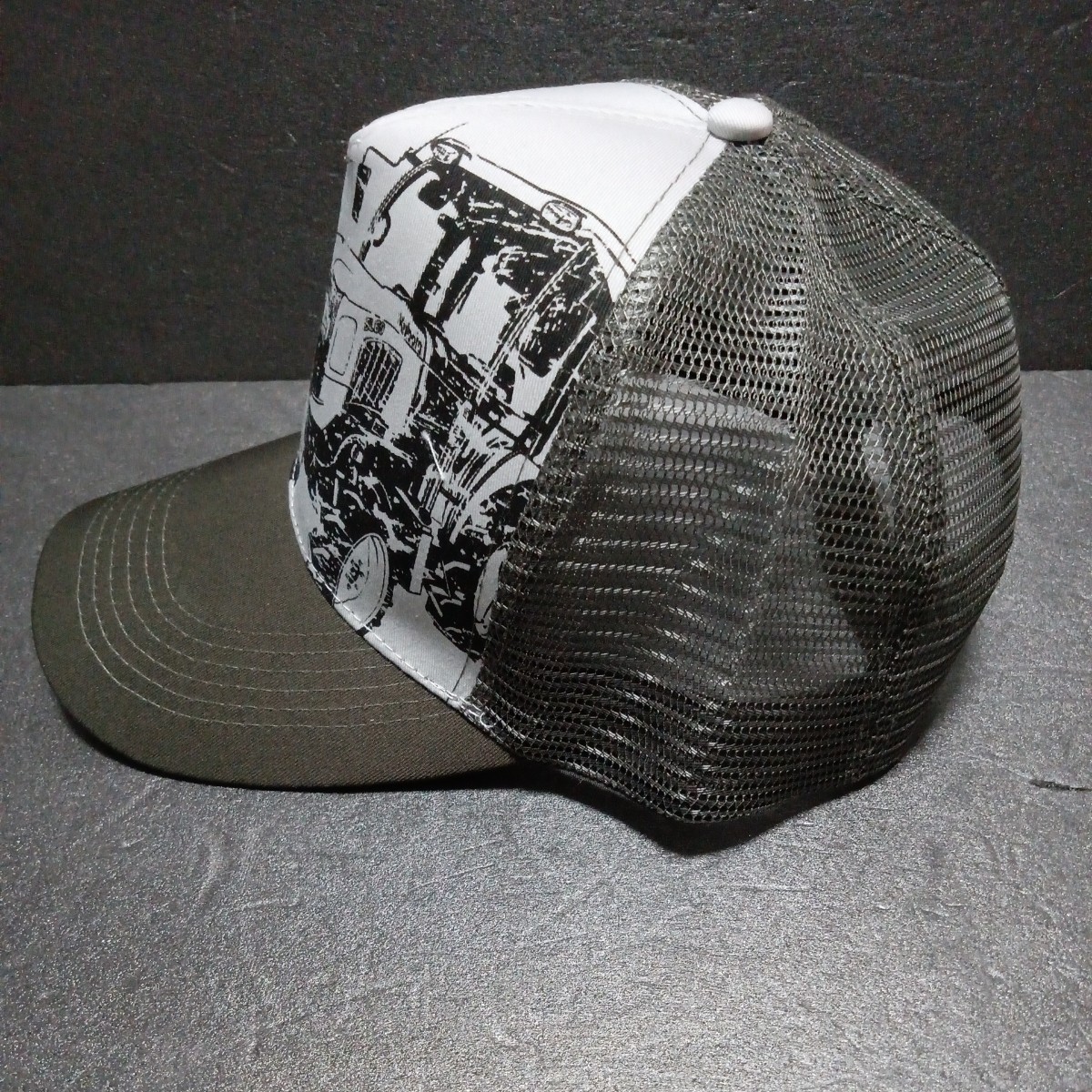 * Kubota [Kubota mesh cap ] print hat tractor khaki series 