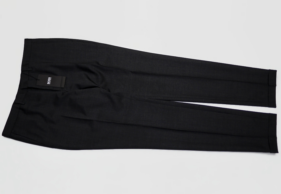  новый товар 49,000 иен HUGO BOSS костюм платье брюки слаксы мужской M~L размер 94 талия 43 86 cm бизнес L черный W32 темно-серый W33 чёрный 48