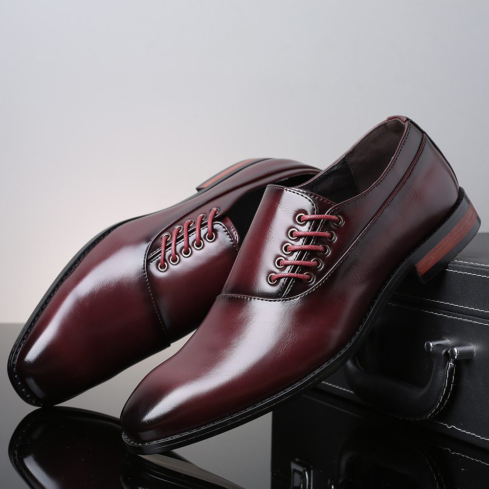 新作 メンズ ビジネスシューズ カジュアルシューズ 革靴 紳士靴 フォーマル 大きいサイズあり ブラック 24.5cm~27.5cm_画像8
