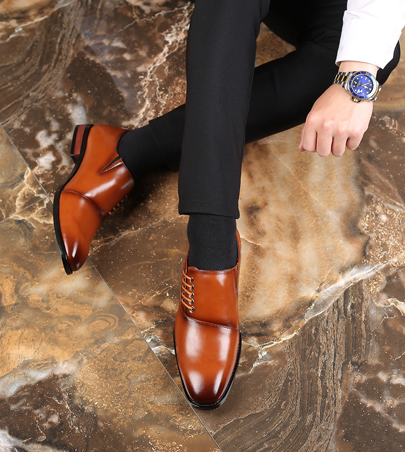 新作 メンズ ビジネスシューズ カジュアルシューズ 革靴 紳士靴 フォーマル 大きいサイズあり ブラック 24.5cm~27.5cm_画像10