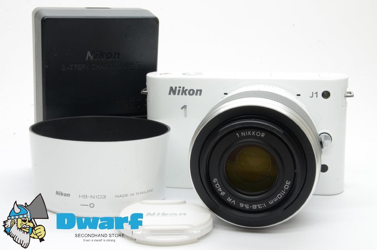 【スーパーセール】 ニコン Nikon J1 ホワイト 1 NIKKOR 30-110mm 3.8-5.6 VR ミラーレス一眼レフカメラ ニコン