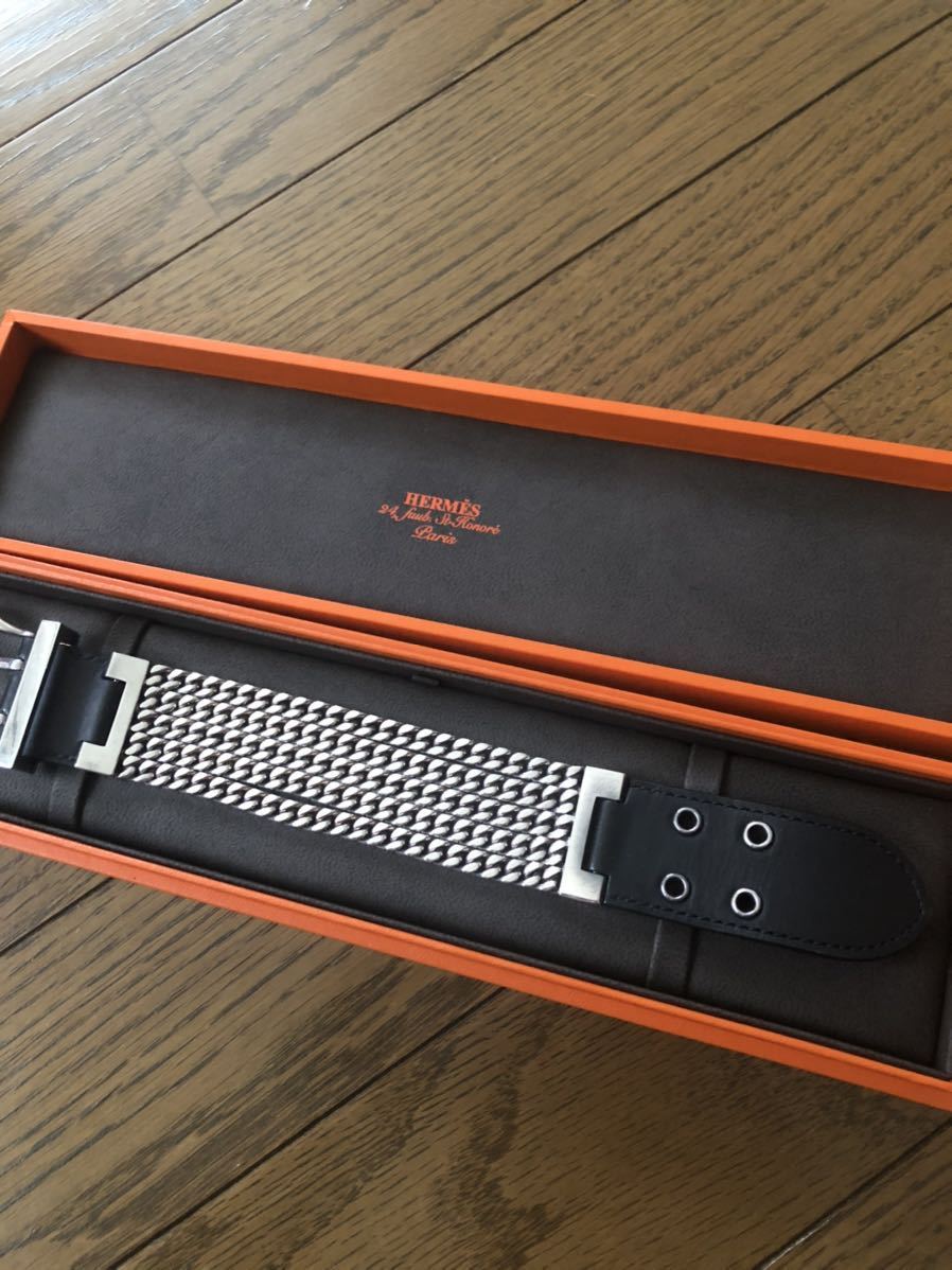 超爆安 ブックルセリエ エルメス TGM シルバーブレスレット Hermes MM