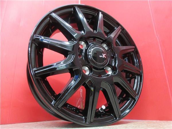 送料無料 軽 貨物 12inch 新品 4本 インタ-ミラノ SPEC-K ホイ-ル セット JWL-T 車検 対応 軽トラ バン N-VAN キャリー ハイゼット 黒 新潟_画像3