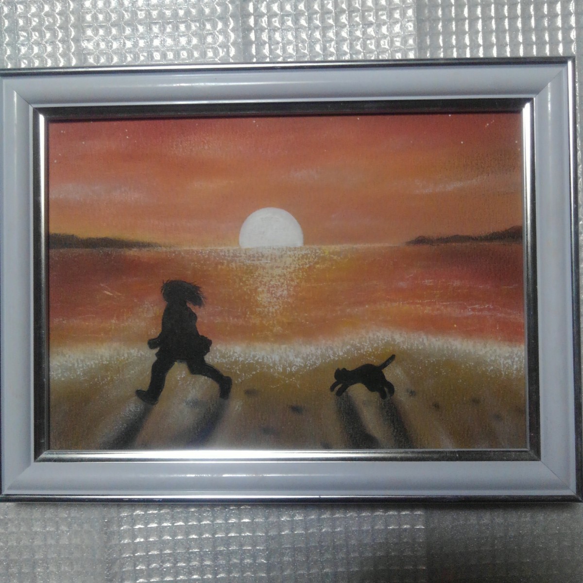 匿名配送】絵画 「追いかけっこ」 2Lサイズ額つき|PayPayフリマ 絵画 「あの夏」 2Lサイズ額つき