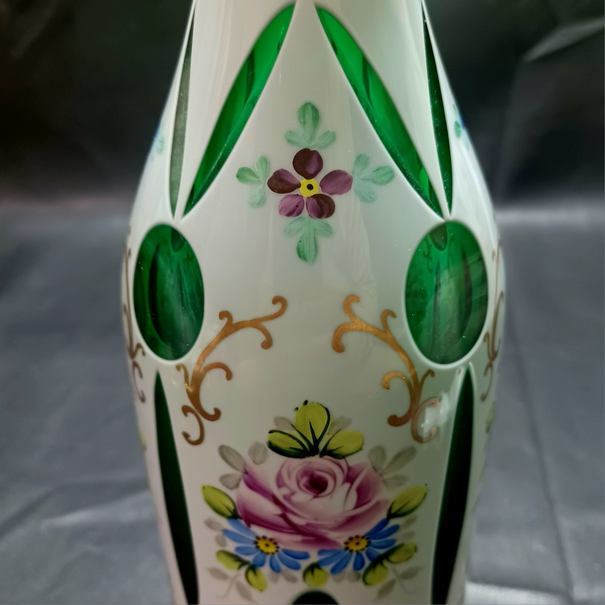 BOHEMIA】☆ボヘミア 金彩 ハイエナメル デキャンタ デカンタ ボトル