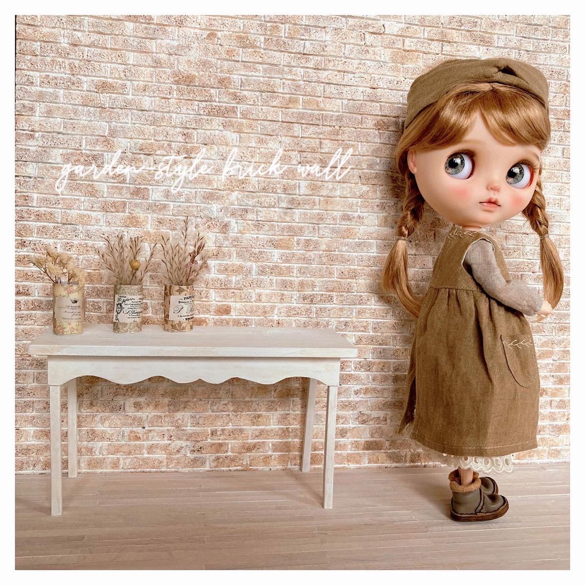 ミニチュア ドールハウス 背景ボード 壁 床 レンガ ブライス ミニチュア ドールハウス 背景ボード 壁 床 レンガ ブライス
