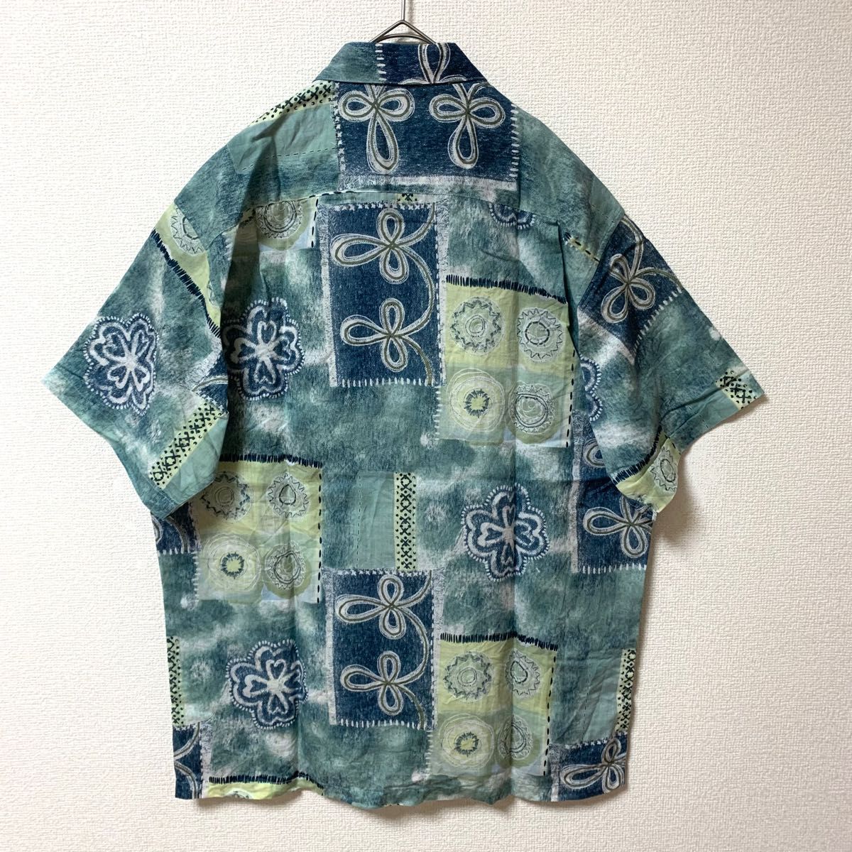 Moare 古着 半袖シャツ 柄シャツ アート柄 ヴィンテージ レトロ 総柄
