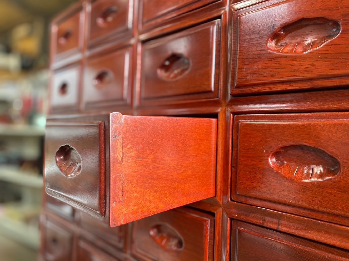 used 逸品 総唐木 花梨 無垢材 箪笥 薬箪笥 チェスト/引き出し used 逸品 総唐木 花梨 無垢材 箪笥 薬箪笥 チェスト/引き出し