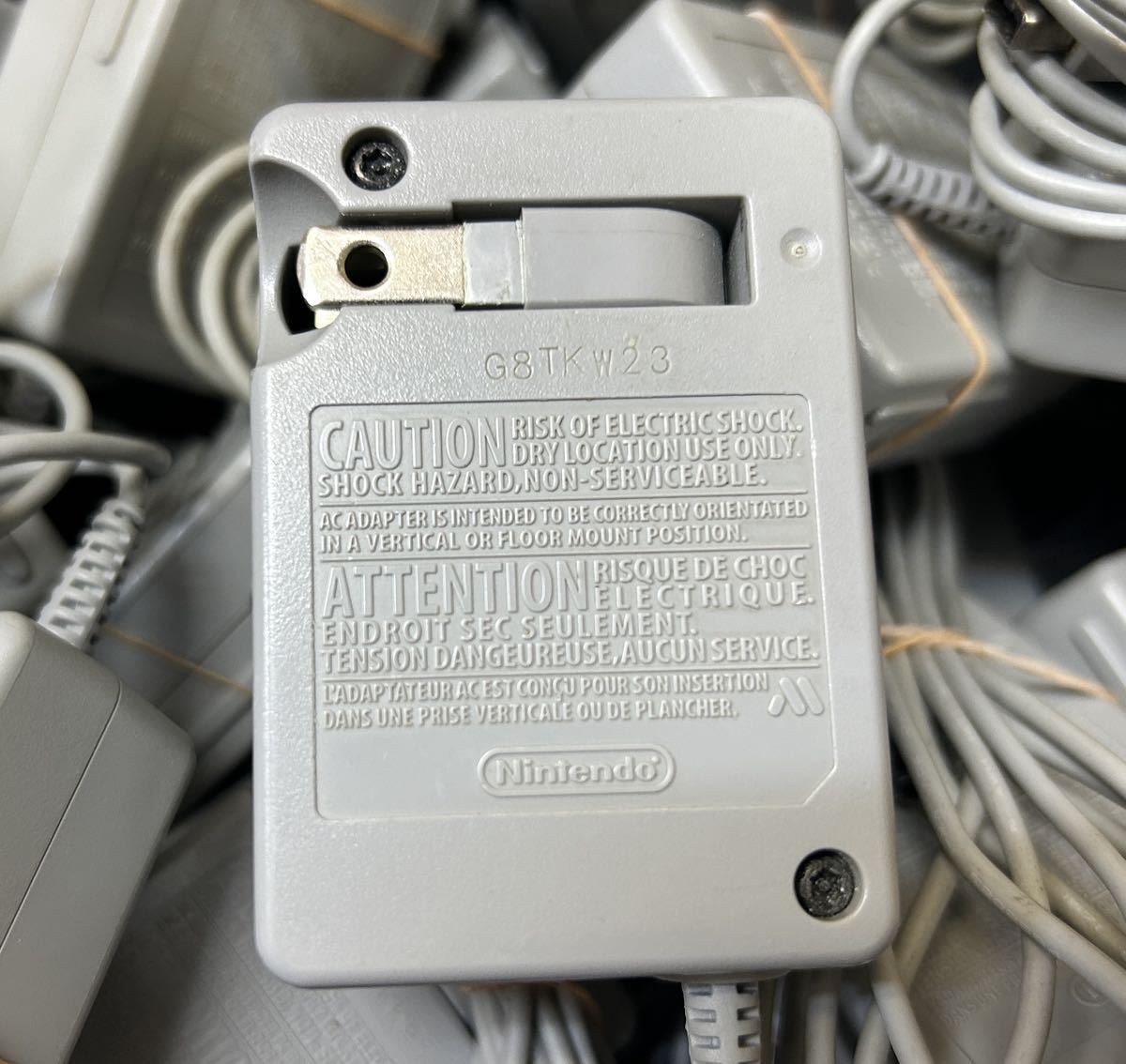Nintendo ニンテンドー3DS用 純正品 充電ACアダプター (WAP-002 JPN) 230個大量まとめ売り 充電ケーブル/電源コード/充電器  ジャンク品