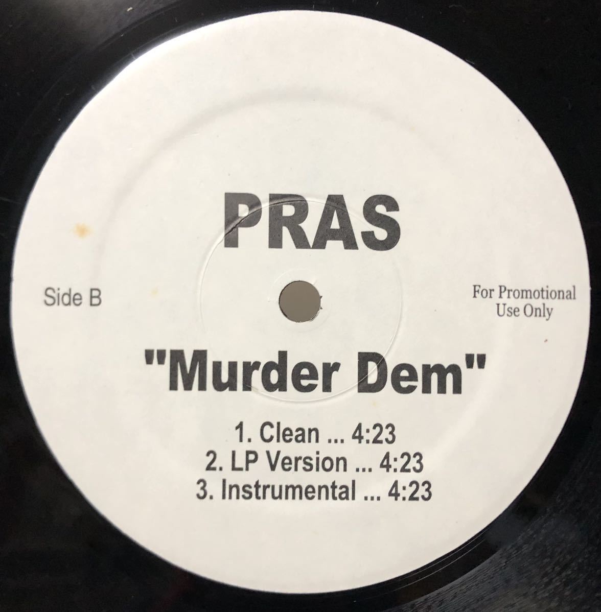 レア 倉庫出 白盤 プロモ 1998 Pras / Yeah Eh' Yeah Eh' b/w Murder Dem Original US Promo 12 プラス Fugees 90s 絶版_画像2
