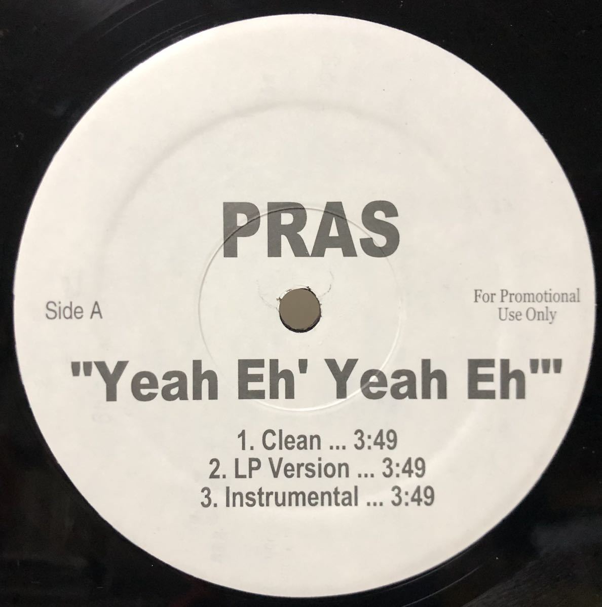 レア 倉庫出 白盤 プロモ 1998 Pras / Yeah Eh' Yeah Eh' b/w Murder Dem Original US Promo 12 プラス Fugees 90s 絶版_画像1