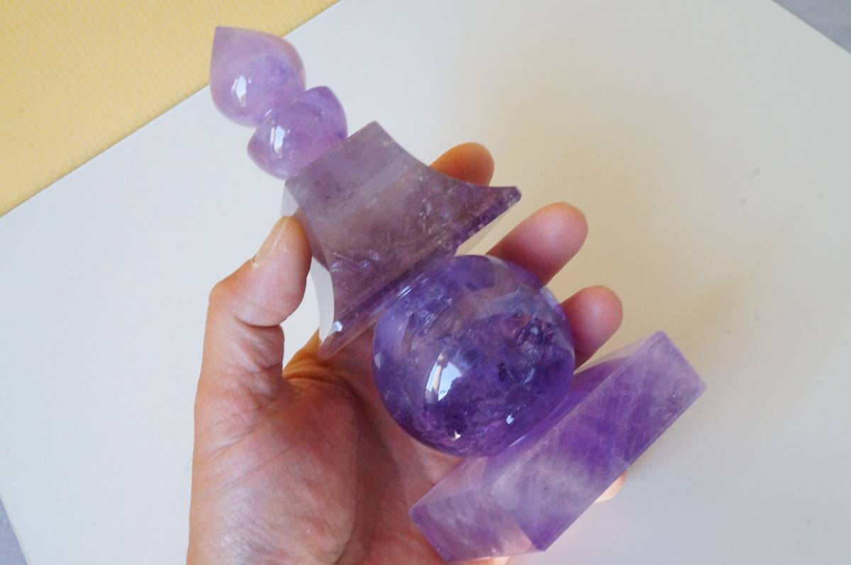  extra-large size considerably large [ first come, first served! prompt decision price ] tradition handicraft .. crystal . stone skill [ amethyst ] purple crystal . profit .. wheel ... profit ... profit container 