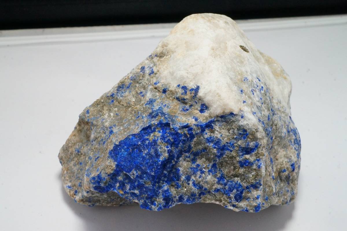 【即決特別価格！早い者勝ち！】フェルメール ブルー藍色が綺麗な上質アフガニスタン産ラピスラズリ/ラピス/ウルトラマリンブルー原石/545g_画像9