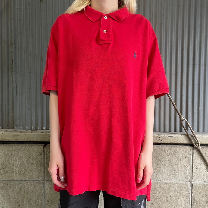 ビッグサイズ Polo by Ralph Lauren オールドラルフローレン 鹿の子 ポロシャツ メンズ2XL_画像2